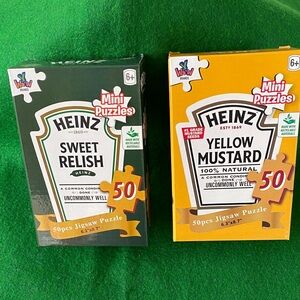 Heinz Puzzles 2 Box Set - Mini Puzzles - 50 Pieces Each. NWT